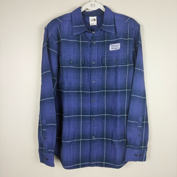 The North Face Navy Checkered Men's Shirt - Picture 1 of 8